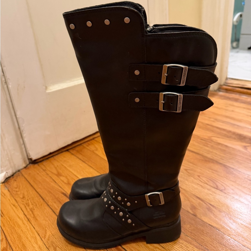 Harley-Davidson Black Textured Footwear - Picture 4 of 16